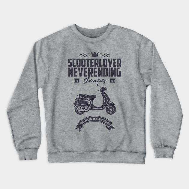 Scooter Lover Never Ending Identity Crewneck Sweatshirt by UB design